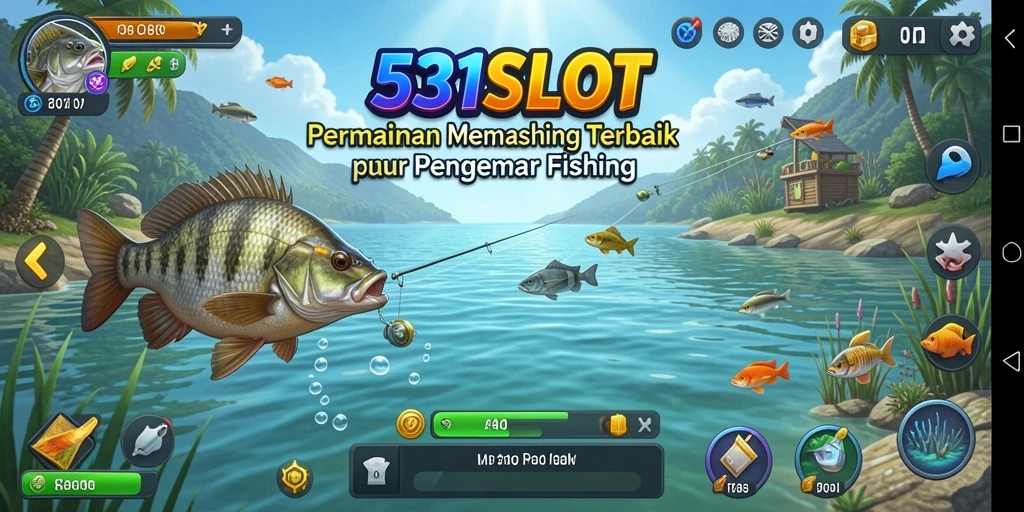 Screenshot gameplay 531SLOT yang menampilkan aktivitas memancing yang seru.