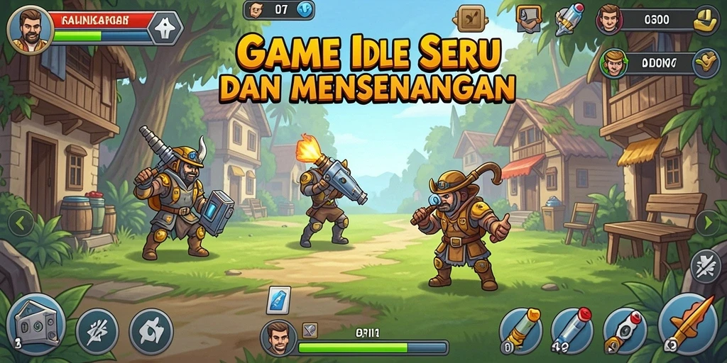 Tampilan gameplay menampilkan keseruan dan kemudahan dalam bermain Idle.