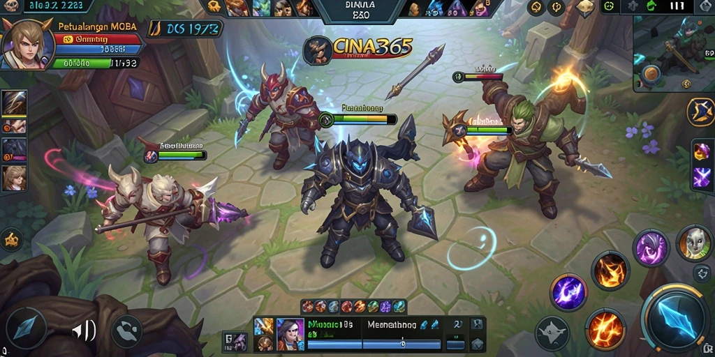 Gameplay seru dan dinamis dalam CINA365.