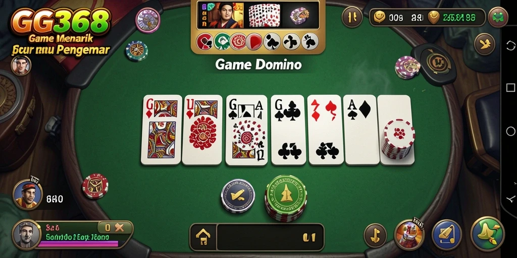 Screenshot gameplay GG368 menampilkan momen seru dalam permainan Domino.