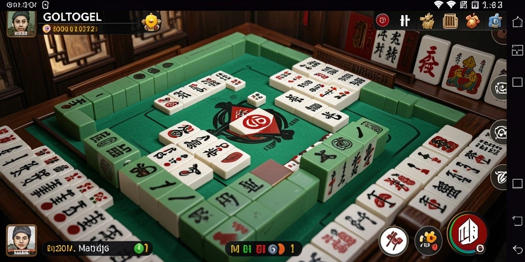 Tampilan gameplay Mahjong GOLTOGEL yang menantang.