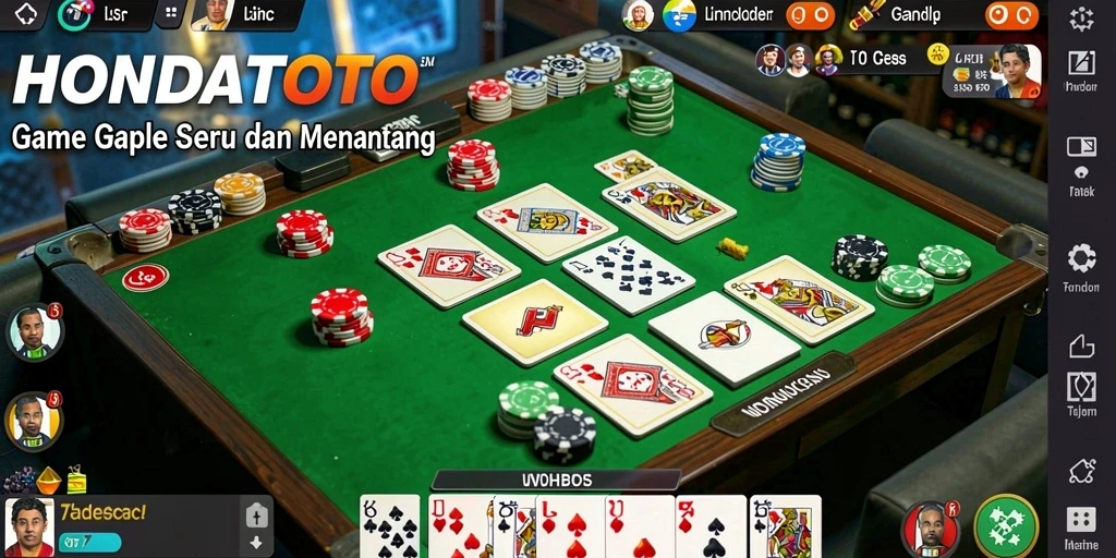 Gameplay seru HONDATOTO dalam permainan Gaple bersama teman.