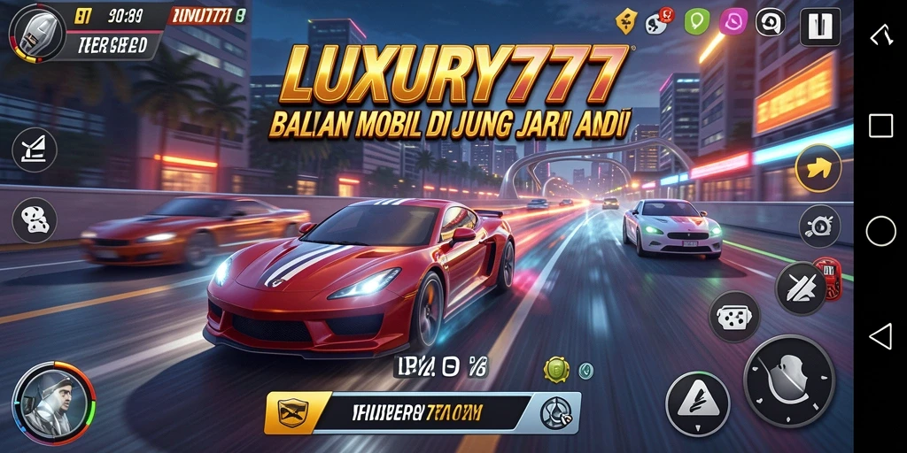 Tampilan aksi balapan mendebarkan di LUXURY777