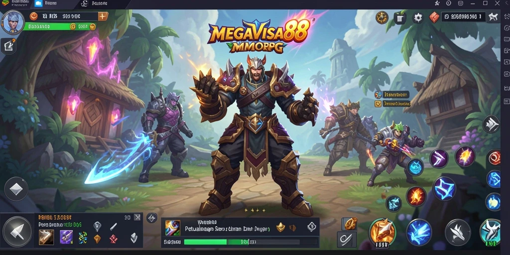 Tampilan gameplay menarik dalam MEGAVISA88 menghadirkan aksi seru dan petualangan.