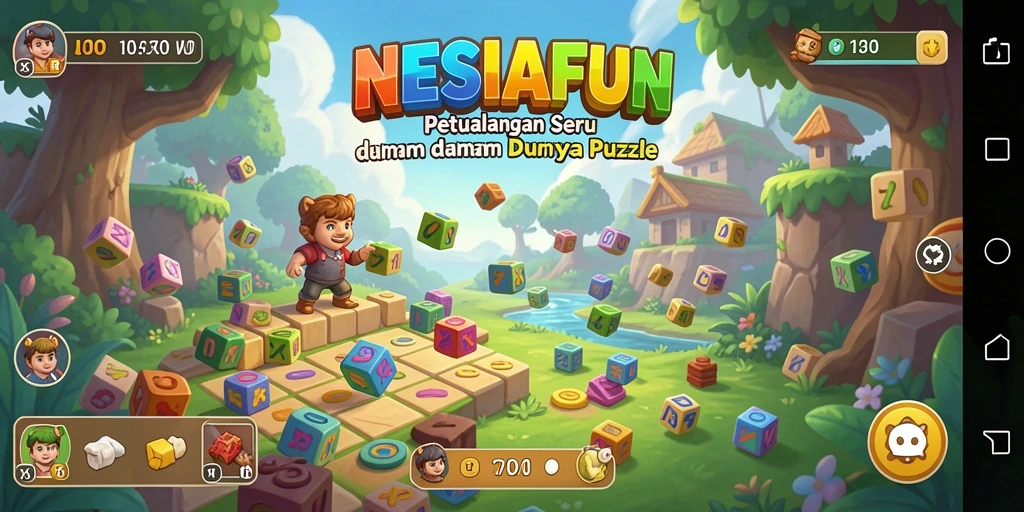 Tampilan gameplay menarik dari NESIAFUN yang menantang pemain.