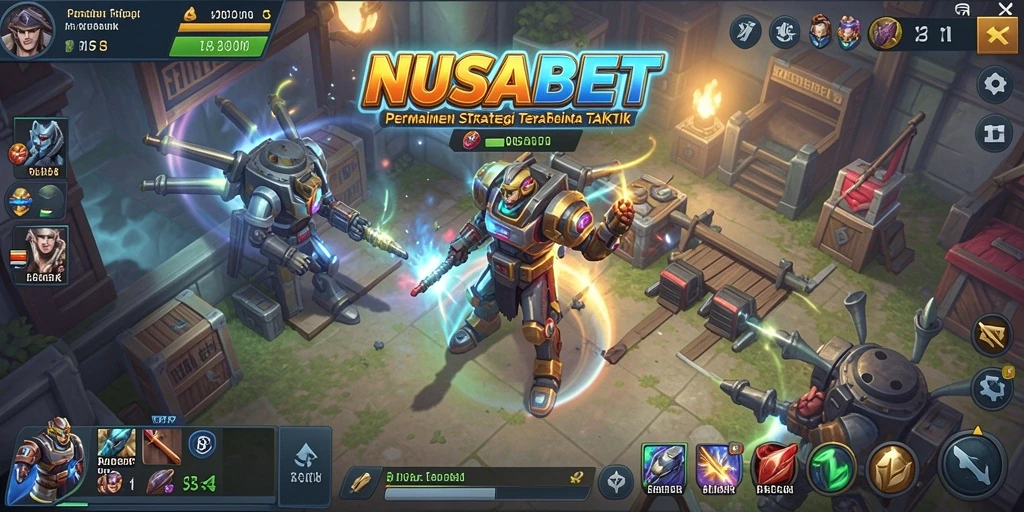 Tampilan menarik dari gameplay strategi NUSABET.