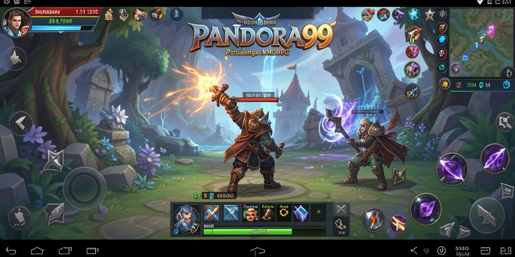 Gameplay PANDORA99, menjelajahi dunia fantasi yang menakjubkan.
