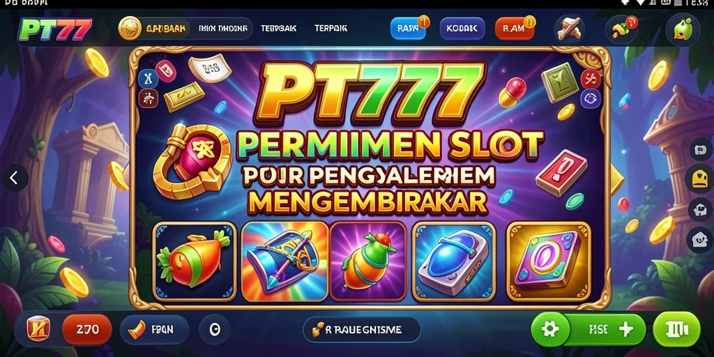 Menampilkan gameplay seru dari permainan Slot PT777