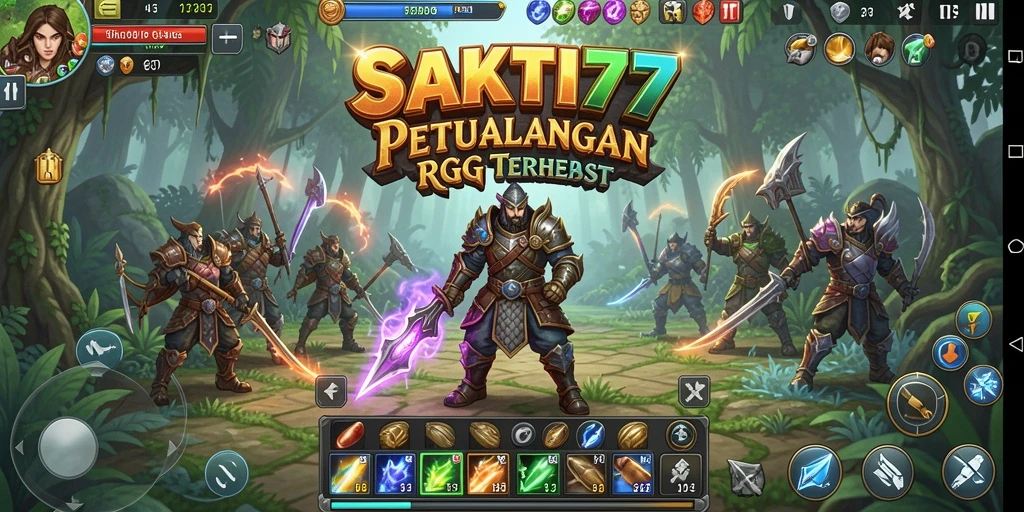 Tampilan gameplay SAKTI77 yang memukau dengan karakter petualangan.