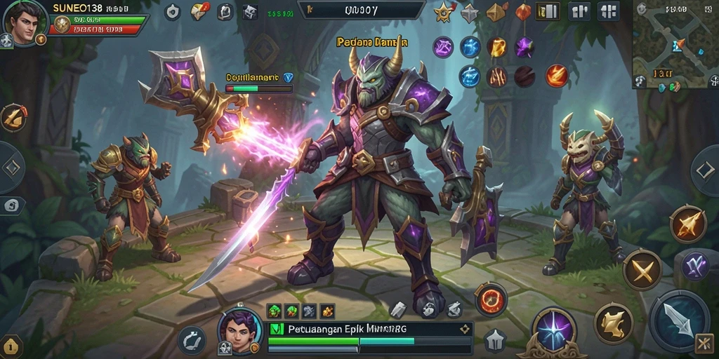 Tampilan gameplay mendebarkan dari SUNEO138, menjelajahi dunia MMORPG yang luas.